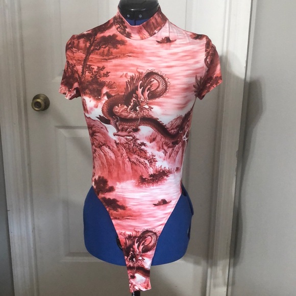 Dragon Print Bodysuit - Picture 1 of 8
